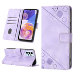 Custodia portafoglio in pelle goffrata per Samsung Galaxy A32 5G