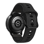 Cinturino per orologio in pelle con texture Litchi TPU universale, 20mm, 22mm