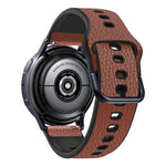 Cinturino per orologio in pelle con texture Litchi TPU universale, 20mm, 22mm