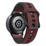 Cinturino per orologio in pelle con texture Litchi TPU universale, 20mm, 22mm