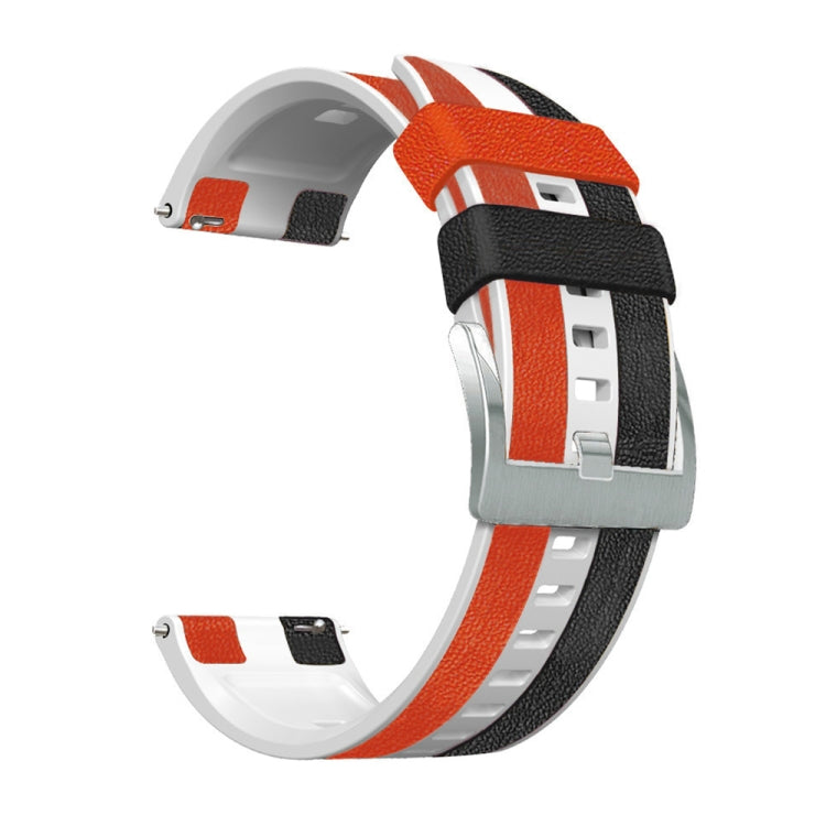 Cinturino universale in pelle di silicone a tre colori da 22 mm