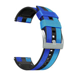 Cinturino universale in pelle di silicone a tre colori da 22 mm