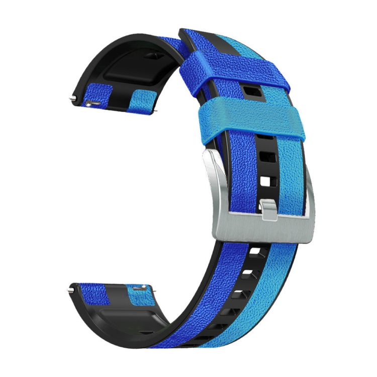 Cinturino universale in pelle di silicone a tre colori da 22 mm