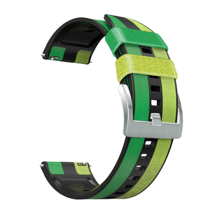 Cinturino universale in pelle di silicone a tre colori da 22 mm