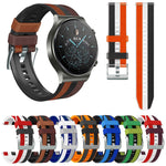 Cinturino universale in pelle di silicone a tre colori da 22 mm