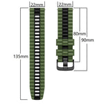 Cinturino per orologio bicolore in silicone stile oceano universale da 22 mm