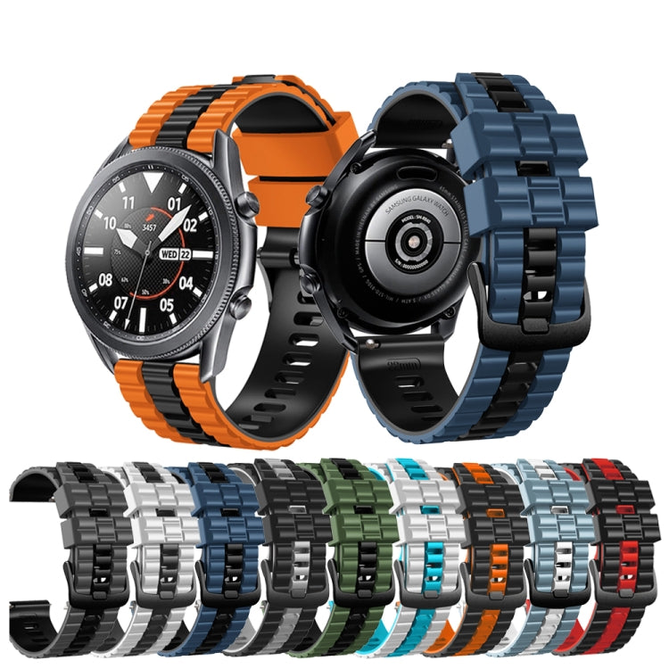 Cinturino per orologio bicolore in silicone stile oceano universale da 22 mm