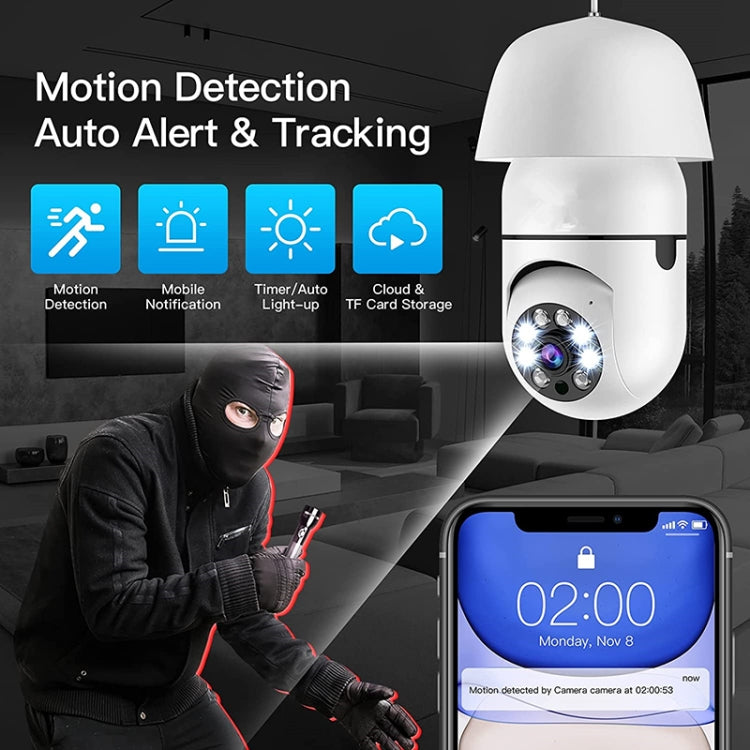 Telecamera WiFi ESCAM 2.0MP 1080P con lampadina E27