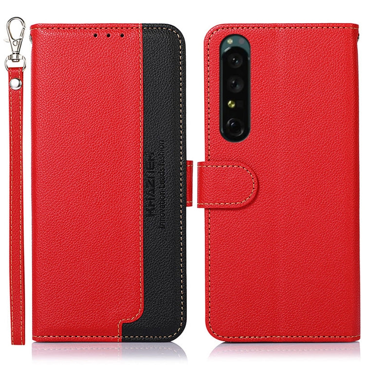 KHAZNEH Custodia per telefono RFID in pelle con texture Litchi, For OnePlus Ace 2 5G / 11R 5G, For Sony Xperia 1 V, For Sony Xperia 10 V, For Xiaomi Redmi 12C / Redmi 11A