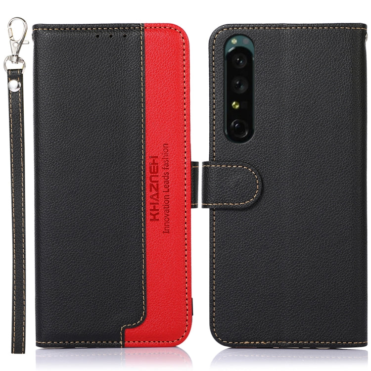 KHAZNEH Custodia per telefono RFID in pelle con texture Litchi, For OnePlus Ace 2 5G / 11R 5G, For Sony Xperia 1 V, For Sony Xperia 10 V, For Xiaomi Redmi 12C / Redmi 11A