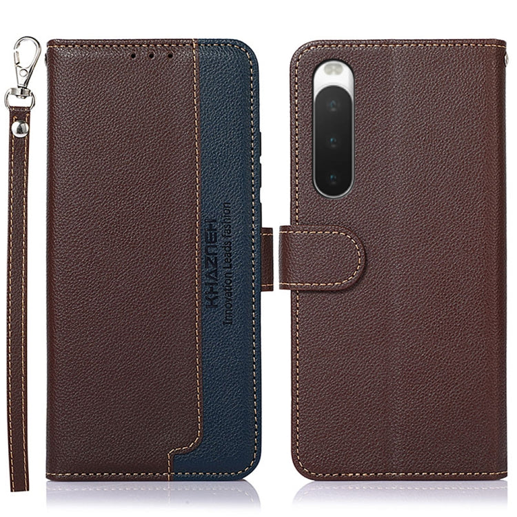 KHAZNEH Custodia per telefono RFID in pelle con texture Litchi, For OnePlus Ace 2 5G / 11R 5G, For Sony Xperia 1 V, For Sony Xperia 10 V, For Xiaomi Redmi 12C / Redmi 11A