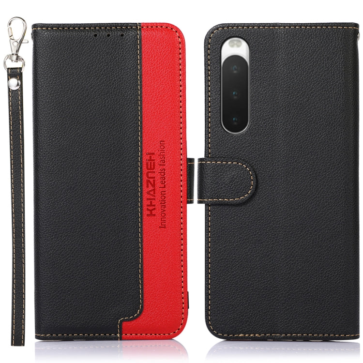 KHAZNEH Custodia per telefono RFID in pelle con texture Litchi, For OnePlus Ace 2 5G / 11R 5G, For Sony Xperia 1 V, For Sony Xperia 10 V, For Xiaomi Redmi 12C / Redmi 11A