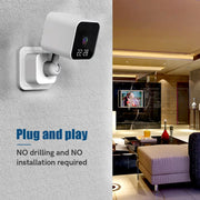 DP27 1080P Clock Plug Card Telecamera WiFi, supporto interfono vocale bidirezionale e monitoraggio mobile, US Plug, EU Plug