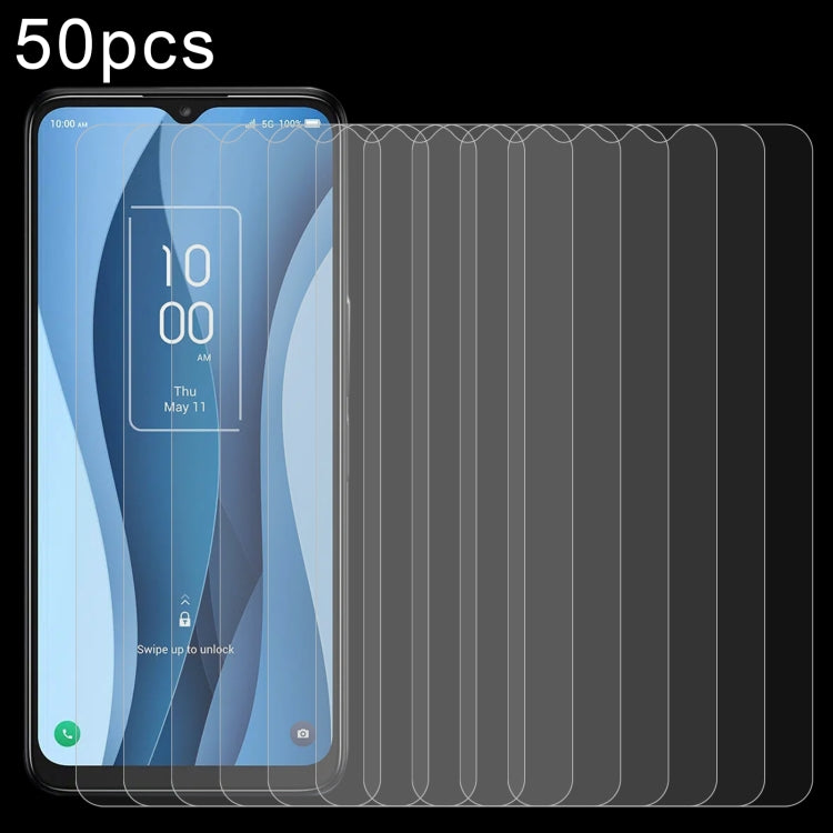 50 pellicole in vetro temperato da 0,26 mm 9H 2,5D, For Nokia G22 / C32, For TCL 40 X(50 PCS), For TCL 40 XL(50 PCS), For TCL 40 XE(50 PCS)