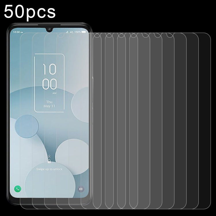 50 pellicole in vetro temperato da 0,26 mm 9H 2,5D, For Nokia G22 / C32, For TCL 40 X(50 PCS), For TCL 40 XL(50 PCS), For TCL 40 XE(50 PCS)