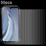 50 pellicole in vetro temperato 0,26 mm 9H 2,5D, For Unihertz Tank / Tank 2 / Tank 3 (50 PCS), For Unihertz TickTock-S (50 PCS), For Doogee S100 (50 PCS), For Doogee V Max (50 PCS), For Oukitel C32 Pro (50 PCS)