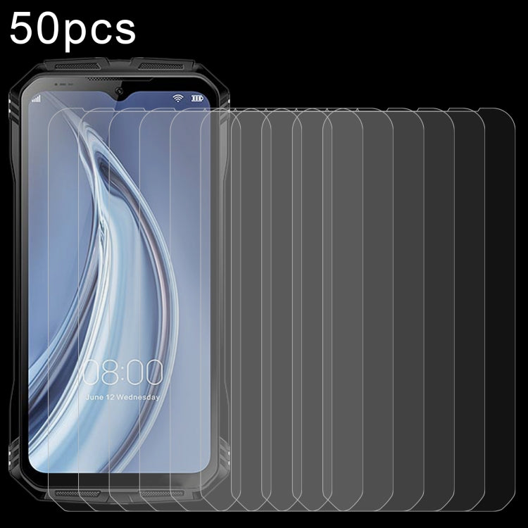 50 pellicole in vetro temperato 0,26 mm 9H 2,5D, For Unihertz Tank / Tank 2 / Tank 3 (50 PCS), For Unihertz TickTock-S (50 PCS), For Doogee S100 (50 PCS), For Doogee V Max (50 PCS), For Oukitel C32 Pro (50 PCS)