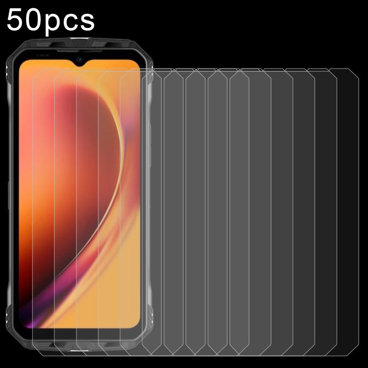 50 pellicole in vetro temperato 0,26 mm 9H 2,5D, For Unihertz Tank / Tank 2 / Tank 3 (50 PCS), For Unihertz TickTock-S (50 PCS), For Doogee S100 (50 PCS), For Doogee V Max (50 PCS), For Oukitel C32 Pro (50 PCS)