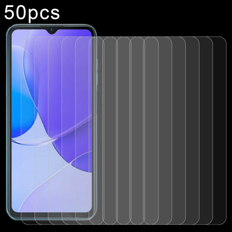 50 pellicole in vetro temperato 0,26 mm 9H 2,5D, For Unihertz Tank / Tank 2 / Tank 3 (50 PCS), For Unihertz TickTock-S (50 PCS), For Doogee S100 (50 PCS), For Doogee V Max (50 PCS), For Oukitel C32 Pro (50 PCS)