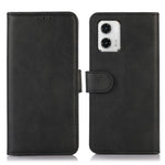 Custodia per telefono in pelle con trama di mucca, For Motorola Moto G73 5G