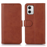 Custodia per telefono in pelle con trama di mucca, For Motorola Moto G73 5G