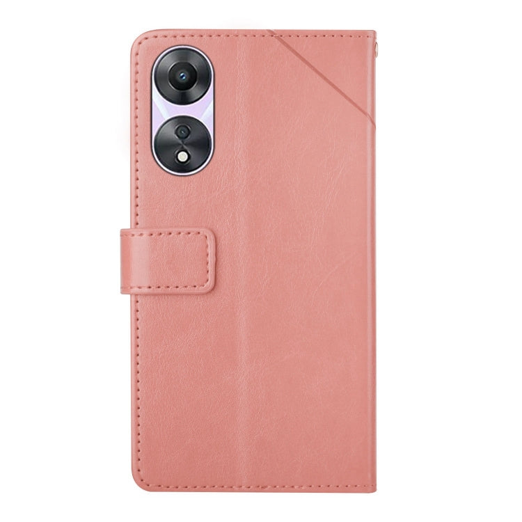 HT01 Cassa del telefono di cuoio di vibrazione del modello a forma di Y, For OPPO Reno8 T 5G/A1 Pro 5G, For Xiaomi 13 Lite, For Samsung Galaxy A24 4G