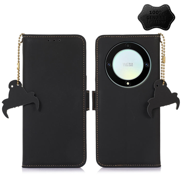 Custodia per telefono in pelle magnetica RFID in vera pelle, For Honor X9a 4G, For Honor X8a 4G, For Honor X7a 4G, For Motorola Moto G73 5G