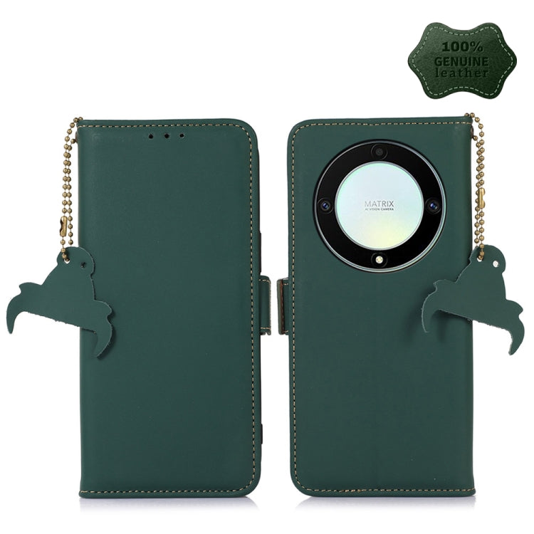 Custodia per telefono in pelle magnetica RFID in vera pelle, For Honor X9a 4G, For Honor X8a 4G, For Honor X7a 4G, For Motorola Moto G73 5G
