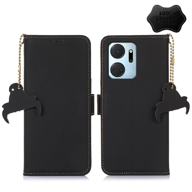 Custodia per telefono in pelle magnetica RFID in vera pelle, For Honor X9a 4G, For Honor X8a 4G, For Honor X7a 4G, For Motorola Moto G73 5G