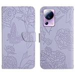 HT03 Cassa del telefono di cuoio di vibrazione impressa farfalla di sensibilità della pelle, For OPPO Reno8 T 5G/A1 Pro 5G, For Xiaomi 13 Lite, For Samsung Galaxy A24 4G