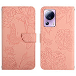 HT03 Cassa del telefono di cuoio di vibrazione impressa farfalla di sensibilità della pelle, For OPPO Reno8 T 5G/A1 Pro 5G, For Xiaomi 13 Lite, For Samsung Galaxy A24 4G