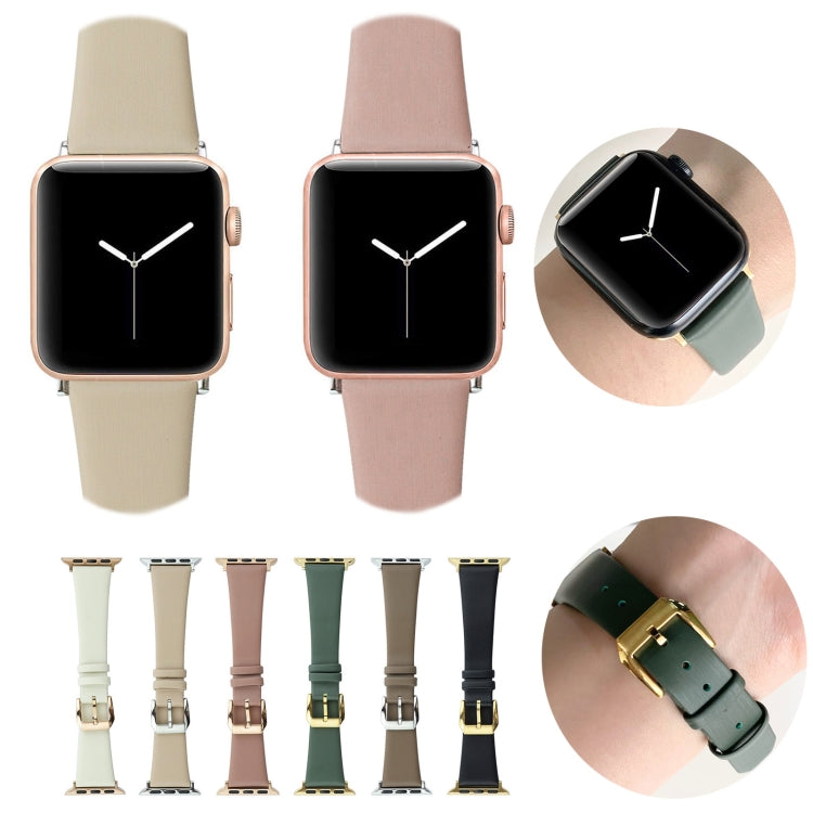 Cinturino per orologio in pelle di seta, For Apple Watch Series 8&7 41mm / SE 2&6&SE&5&4 40mm, For Apple Watch Ultra 49mm / Series 8&7 45mm / SE 2&6&SE&5&4 44mm