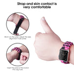 Cinturino per orologio in nylon con chiusura a strappo e chiusura a strappo in paracord, For Apple Watch Series 8&7 41mm / SE 2&6&SE&5&4 40mm, For Apple Watch Ultra 49mm / Series 8&7 45mm / SE 2&6&SE&5&4 44mm