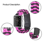 Cinturino per orologio in nylon con chiusura a strappo e chiusura a strappo in paracord, For Apple Watch Series 8&7 41mm / SE 2&6&SE&5&4 40mm, For Apple Watch Ultra 49mm / Series 8&7 45mm / SE 2&6&SE&5&4 44mm
