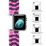 Cinturino per orologio in nylon con chiusura a strappo e chiusura a strappo in paracord, For Apple Watch Series 8&7 41mm / SE 2&6&SE&5&4 40mm, For Apple Watch Ultra 49mm / Series 8&7 45mm / SE 2&6&SE&5&4 44mm