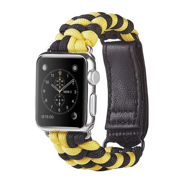 Cinturino per orologio in nylon con chiusura a strappo e chiusura a strappo in paracord, For Apple Watch Series 8&7 41mm / SE 2&6&SE&5&4 40mm, For Apple Watch Ultra 49mm / Series 8&7 45mm / SE 2&6&SE&5&4 44mm