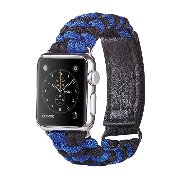 Cinturino per orologio in nylon con chiusura a strappo e chiusura a strappo in paracord, For Apple Watch Series 8&7 41mm / SE 2&6&SE&5&4 40mm, For Apple Watch Ultra 49mm / Series 8&7 45mm / SE 2&6&SE&5&4 44mm