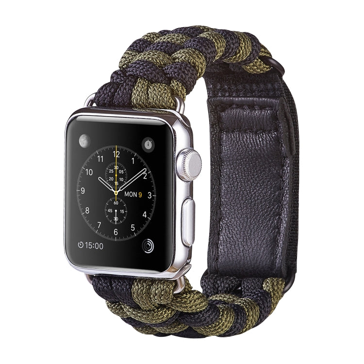 Cinturino per orologio in nylon con chiusura a strappo e chiusura a strappo in paracord, For Apple Watch Series 8&7 41mm / SE 2&6&SE&5&4 40mm, For Apple Watch Ultra 49mm / Series 8&7 45mm / SE 2&6&SE&5&4 44mm