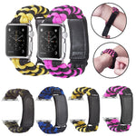 Cinturino per orologio in nylon con chiusura a strappo e chiusura a strappo in paracord, For Apple Watch Series 8&7 41mm / SE 2&6&SE&5&4 40mm, For Apple Watch Ultra 49mm / Series 8&7 45mm / SE 2&6&SE&5&4 44mm