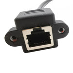 Cavo di prolunga LAN RJ45 femmina-femmina con chiusura a vite, 30cm, 60cm, 1m, 2m