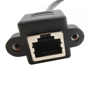 Cavo di prolunga LAN RJ45 femmina-femmina con chiusura a vite, 30cm, 60cm, 1m, 2m