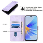 Custodia per telefono in pelle goffrata effetto pelle, For OPPO A17, For OPPO A54 5G / A74 5G / A93 5G, For OPPO A55 5G / A54 4G / Realme V11 5G, For OPPO A55s 5G