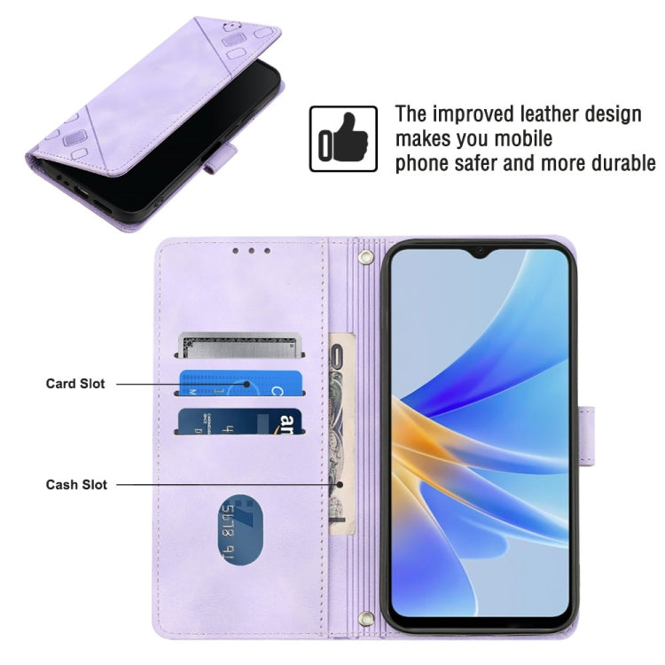 Custodia per telefono in pelle goffrata effetto pelle, For OPPO A17, For OPPO A54 5G / A74 5G / A93 5G, For OPPO A55 5G / A54 4G / Realme V11 5G, For OPPO A55s 5G