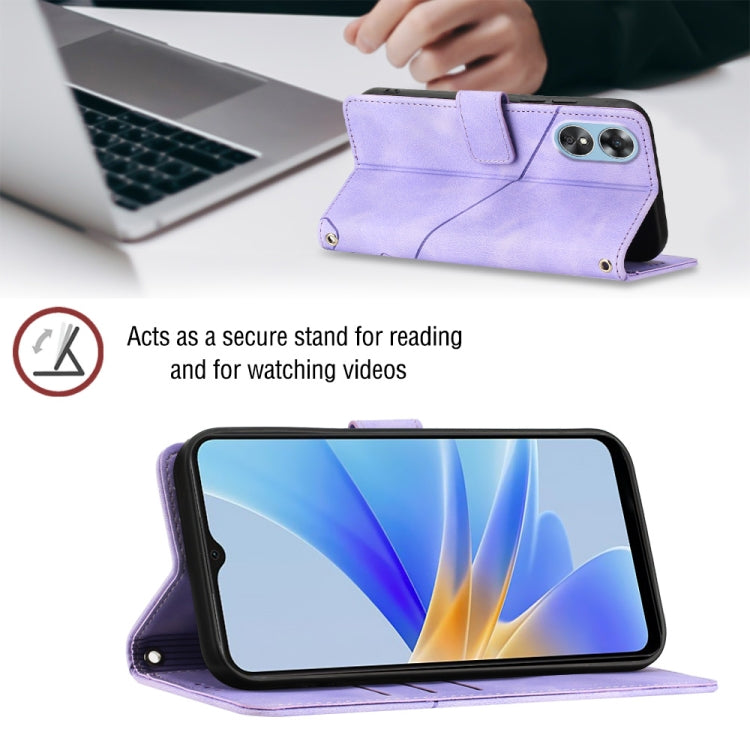 Custodia per telefono in pelle goffrata effetto pelle, For OPPO A17, For OPPO A54 5G / A74 5G / A93 5G, For OPPO A55 5G / A54 4G / Realme V11 5G, For OPPO A55s 5G