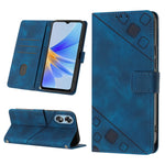 Custodia per telefono in pelle goffrata effetto pelle, For OPPO A17, For OPPO A54 5G / A74 5G / A93 5G, For OPPO A55 5G / A54 4G / Realme V11 5G, For OPPO A55s 5G