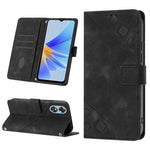 Custodia per telefono in pelle goffrata effetto pelle, For OPPO A17, For OPPO A54 5G / A74 5G / A93 5G, For OPPO A55 5G / A54 4G / Realme V11 5G, For OPPO A55s 5G