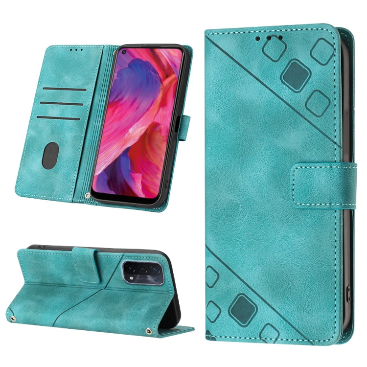 Custodia per telefono in pelle goffrata effetto pelle, For OPPO A17, For OPPO A54 5G / A74 5G / A93 5G, For OPPO A55 5G / A54 4G / Realme V11 5G, For OPPO A55s 5G