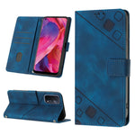 Custodia per telefono in pelle goffrata effetto pelle, For OPPO A17, For OPPO A54 5G / A74 5G / A93 5G, For OPPO A55 5G / A54 4G / Realme V11 5G, For OPPO A55s 5G