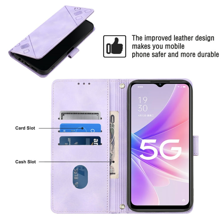 Custodia per telefono in pelle goffrata effetto pelle, For OPPO A57 5G 2022 / 4G, For OPPO K10 5G, For OPPO K10 Pro 5G, For OPPO Reno7 4G / F21 Pro