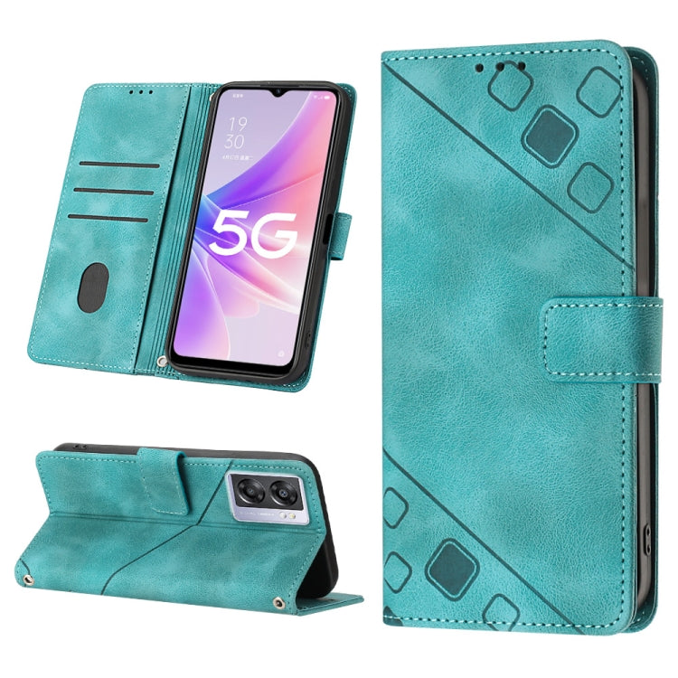 Custodia per telefono in pelle goffrata effetto pelle, For OPPO A57 5G 2022 / 4G, For OPPO K10 5G, For OPPO K10 Pro 5G, For OPPO Reno7 4G / F21 Pro